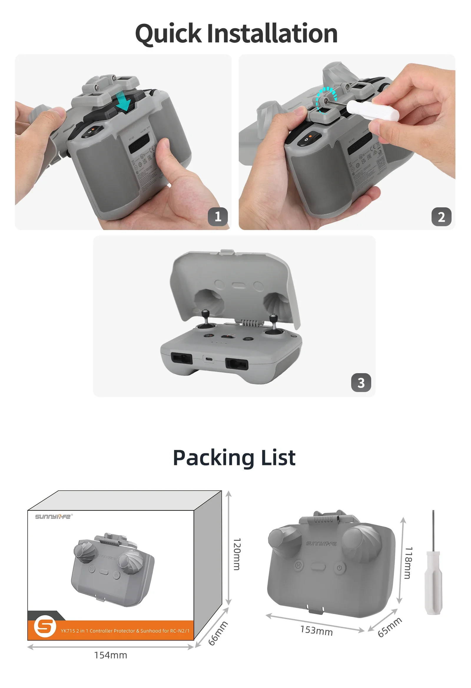 Osłona kontrolera 2 w 1, osłon – Drone Controller Hood recenzja i cena